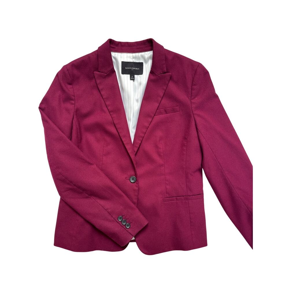 Banana Republic Women’s Machine Wash Brushed Twill Classic Blazer, Size 8, #1050 - Picture 3 of 9